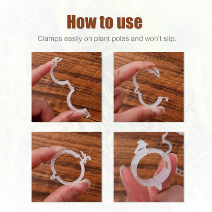 Plastic Plant Support Clips Grafting Fixing Tool for Garden