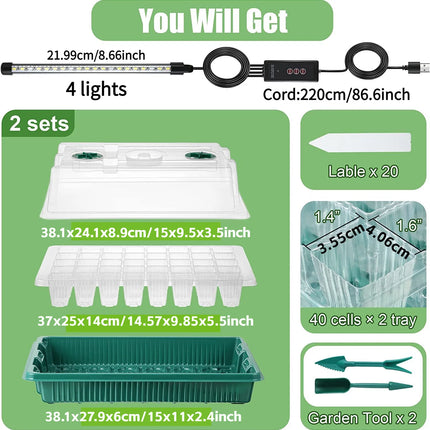 Seed Starter Trays With High Dome Germination Kit